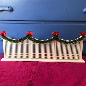 Byers' Choice Picket Fence with Garland & Bows